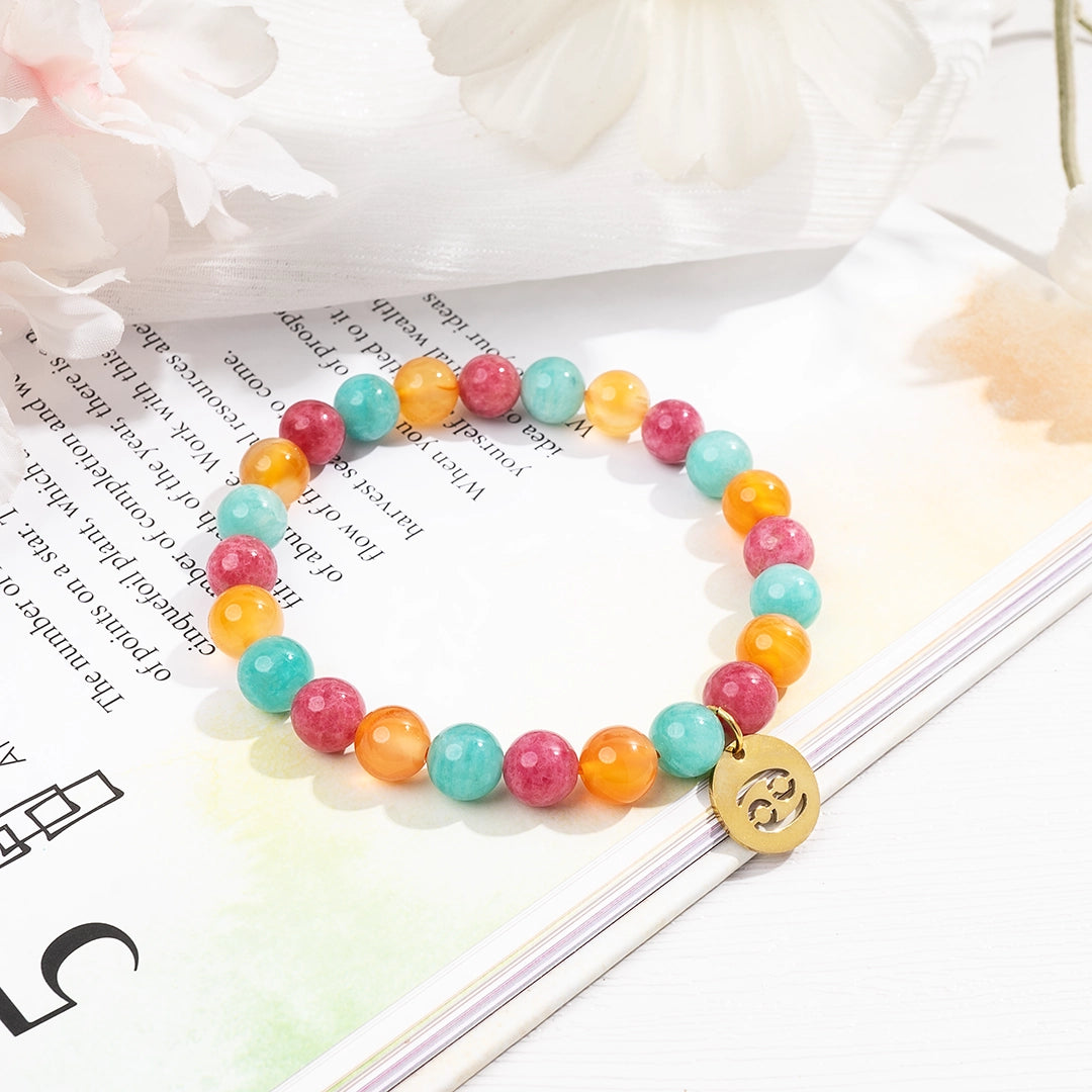 Cancer-12 Zodiac Sign Constellation Crystal Bracelet