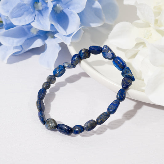 Natural Lapis Lazul Nuggets Crystal Beaded Bracelets