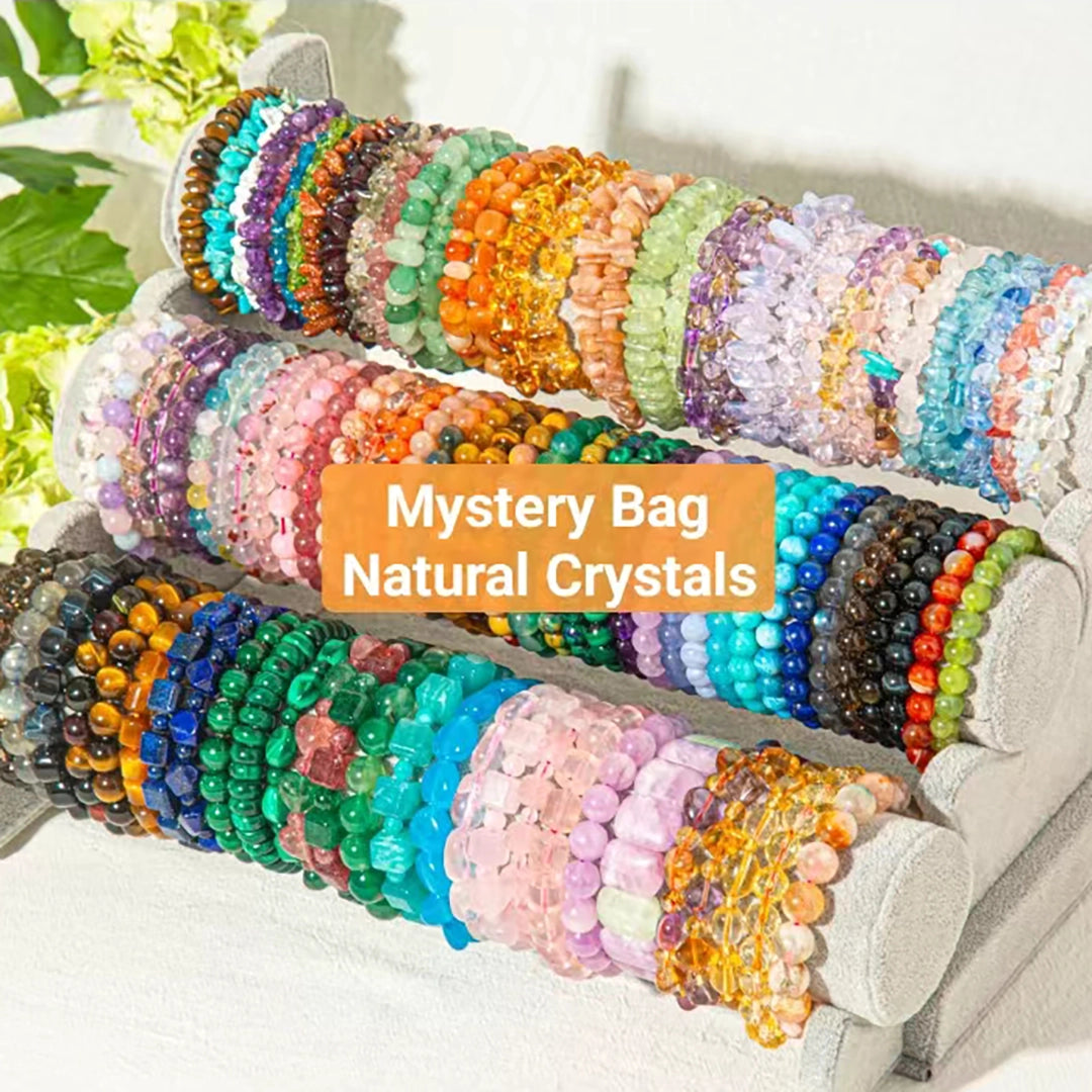 Live Lucky Bags with Natural Crystal Bracelets + Extra Free Gifts with Every Order! (100% Genuine Gemstones)